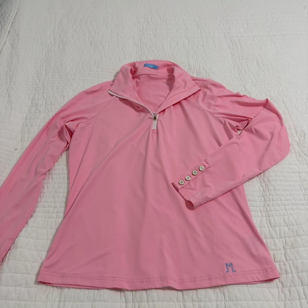 J. McLaughlin | Barbie Pink ¼ Zip Too | Small |  Minor Flaw | Athleisure